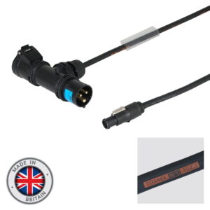 Elumen8 15m PCE 16A T-Connect to powerCON TRUE1 TOP Cable Black (CABL670)