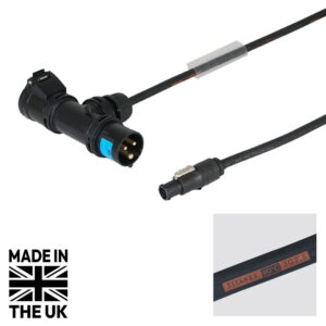 Tourspec 15m PCE 16A T-Connect to powerCON TRUE1 TOP Cable Black (CABL670)