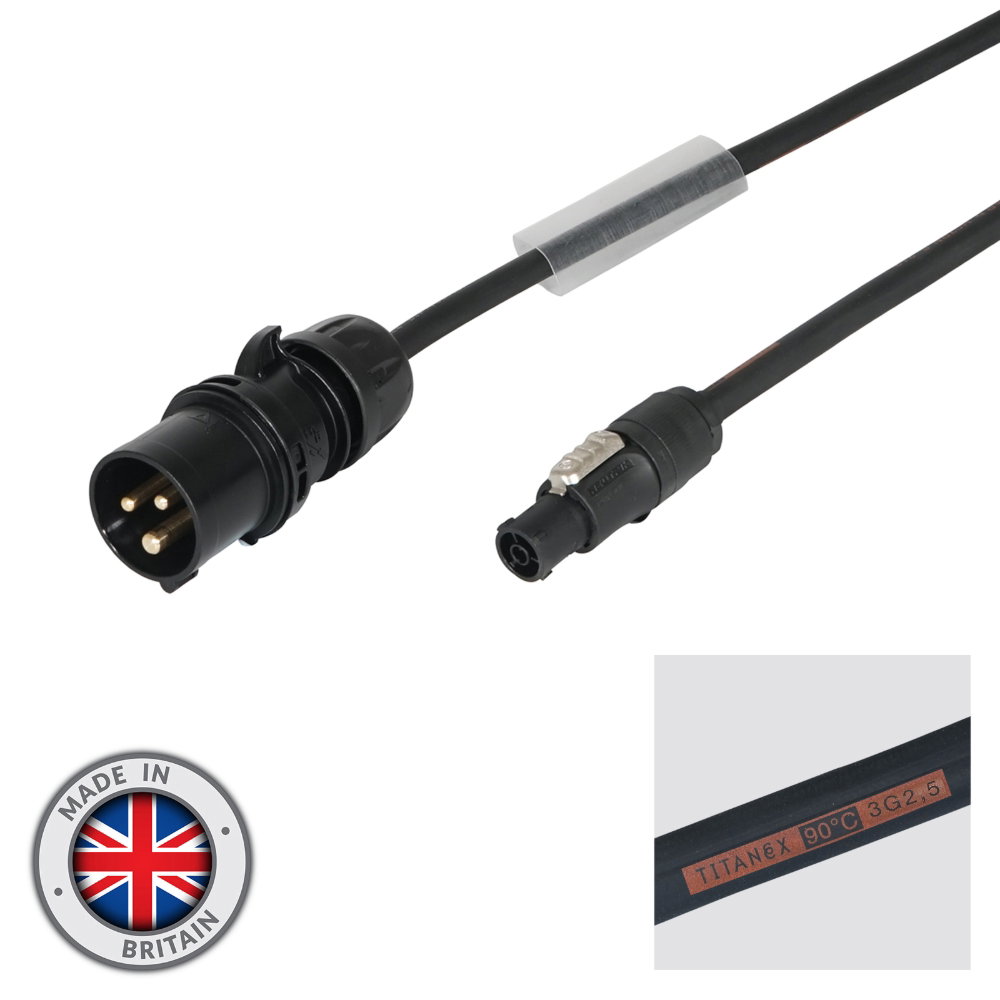 Elumen8 25m 2.5mm 16A Male – powerCON TRUE1 TOP Elumen8 25m 16A Male to powerCON TRUE1 TOP Cable 2.5mm² Titanex (CABL680)