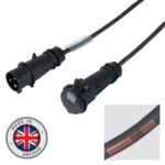 Elumen8 3m 32A Male to 32A Female Power Cable - 1PH 6mm 3-Core H07RN-F, Mennekes AM-TOP (CABL699M)