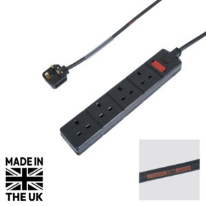 Tourspec 10m 1.5mm 13A Male to 13A 4-Gang Extension Cable (CABL818)