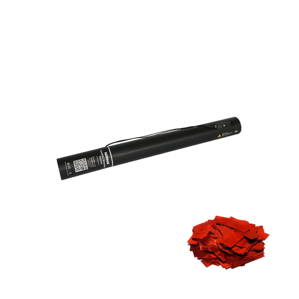 Equinox Electric Confetti Cannon 50cm Red Metallic Equinox Electric Confetti Cannon 50cm Red Metallic PVC 55mmØ (CONF50RM)