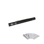 Equinox Electric Confetti Cannon 50cm White and Silver Metallic PVC (CONF50WS)