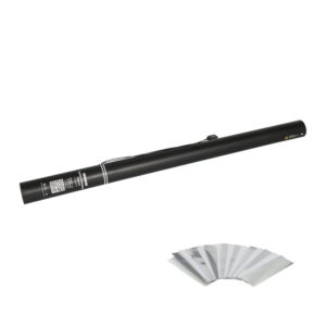 Equinox Electric Confetti Cannon 80cm White and Silver Metallic (CONF80WS)