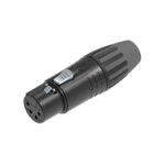 Seetronic SCMF4-B 4-Pin Female XLR Cable Connector Black Zinc Alloy (CONN1048)