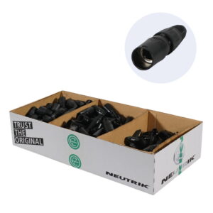 Neutrik etherCON RJ45 Cable Carrier, Black - Pack of 100 (NE8MX-B-1-D)