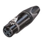 Neutrik NC3FXX-B 3-Pin Female XLR Cable Connector - Black, Gold Contacts (CONN121)