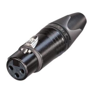 Neutrik NC3FXX-B 3-Pin Female XLR Cable Connector - Black, Gold Contacts (CONN121)