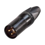 Neutrik NC3MXX-B 3-Pin Male XLR Cable Connector - Black, Gold Contacts (CONN122)