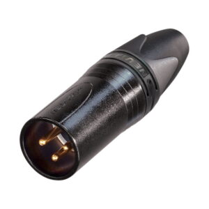 Neutrik NC3MXX-B 3-Pin Male XLR Cable Connector - Black, Gold Contacts (CONN122)