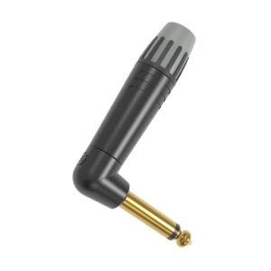 Seetronic MP2RX-BG 6.35mm 1/4″ Mono Right-Angle Jack Plug Black Gold (CONN1522)