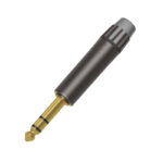Seetronic MP3X-BG 6.35mm 1/4″ Stereo 3-Pole Jack Plug Black Gold (CONN1523)