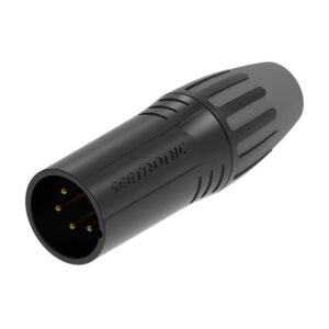 Seetronic SCMM4-BG 4-Pin Male XLR Cable Connector Black Gold Contacts (CONN1526)