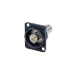 Neutrik BNC Panel Feed-Through Connector 75 Ohm, Grounded, Black (NBB75DFGB)