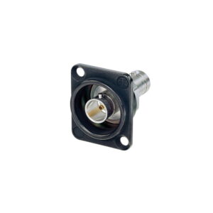Neutrik BNC Panel Feed-Through Connector 75 Ohm, Grounded, Black (NBB75DFGB)