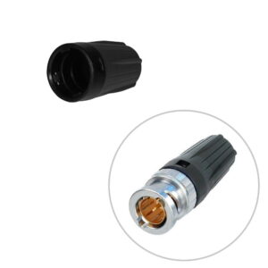 Neutrik rearTWIST Coloured BNC Boot Black (BST-BNC-0)