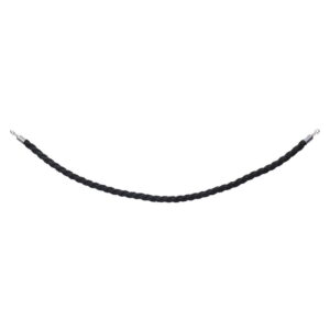 Elumen8 Black Twisted Barrier Rope, Chrome Ends (ELUM312F)