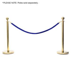 Elumen8 Blue Velvet Barrier Rope Gold Clips 1.5m (ELUM314B)