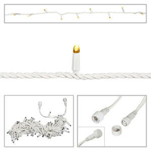 Elumen8 Connectable Dimmable LED String Lights Warm White 20m White Cable (ELUM651A)