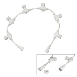 Elumen8 White String/Net Lights Adaptor Cable 1-In 6-Out 0.7m (ELUM665A)
