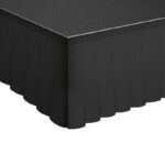 Global Truss GT Stage Deck Serge Pleated Skirt 205 x 100cm, Black (GL6132)