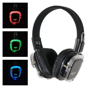 W Audio SDPRO 3-Channel Silent Disco Headphones with RGB LEDs (HF001)