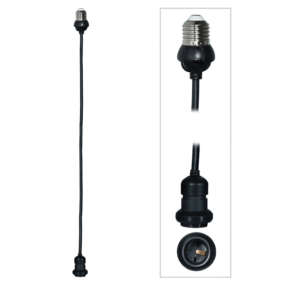 LEDJ 3.0m ES Festoon Pendant - E27 Lamp Holder LEDJ 3.0m ES Festoon Pendant E27 Lamp Holder IP44 Rubber Cable (LEDJ514)