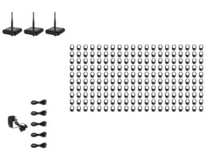 W Audio SDPRO Silent Disco System 200 Pack, 3 Transmitters and 4 Chargers (SDPRO200)