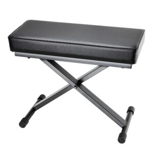 Adam Hall Stands SKT 17 – Folding Keyboard Bench with Extra Thick Padding