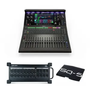 Allen & Heath SQ-5+ with DX168 Audio Rack & Dust Cover