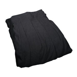LEDJ 3 x 1.2m Black Molton Pleated Drape 320gsm (STAR60)