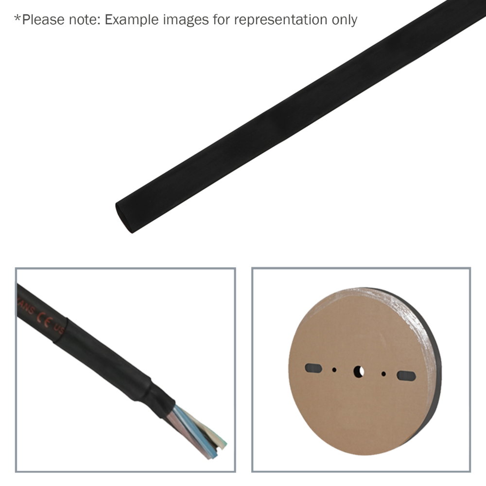 Elumen8 9.5mm (3/8") Adhesive Lined Heatshrink Tubing, 3:1 Black 50m Elumen8 9.5mm (3/8″) Adhesive-Lined Heatshrink Tubing 3:1 Black 50m (TAPE122)