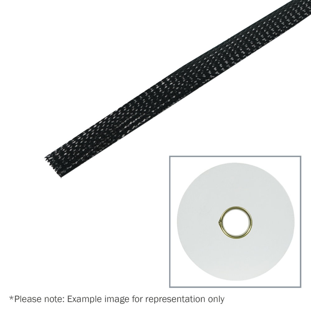 Elumen8 100m Polyester Expandable Braided Sleeving, 12mm Elumen8 Polyester Expandable Braided Cable Sleeving 12mm 100m Roll (TAPE133)