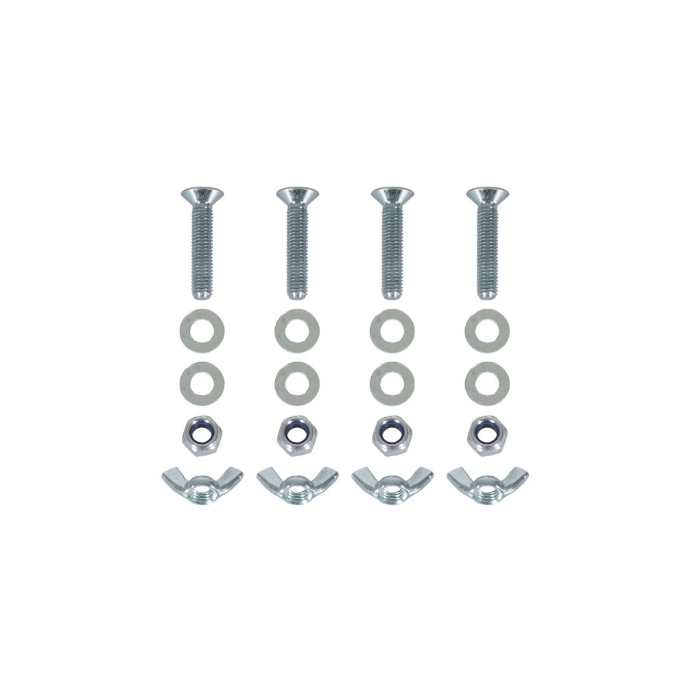 Equinox Quad Steel DecoTruss Base Plate Bolt Pack Equinox Quad Steel DecoTruss Base Plate M8 Bolt Pack, Silver (TRUS089S)
