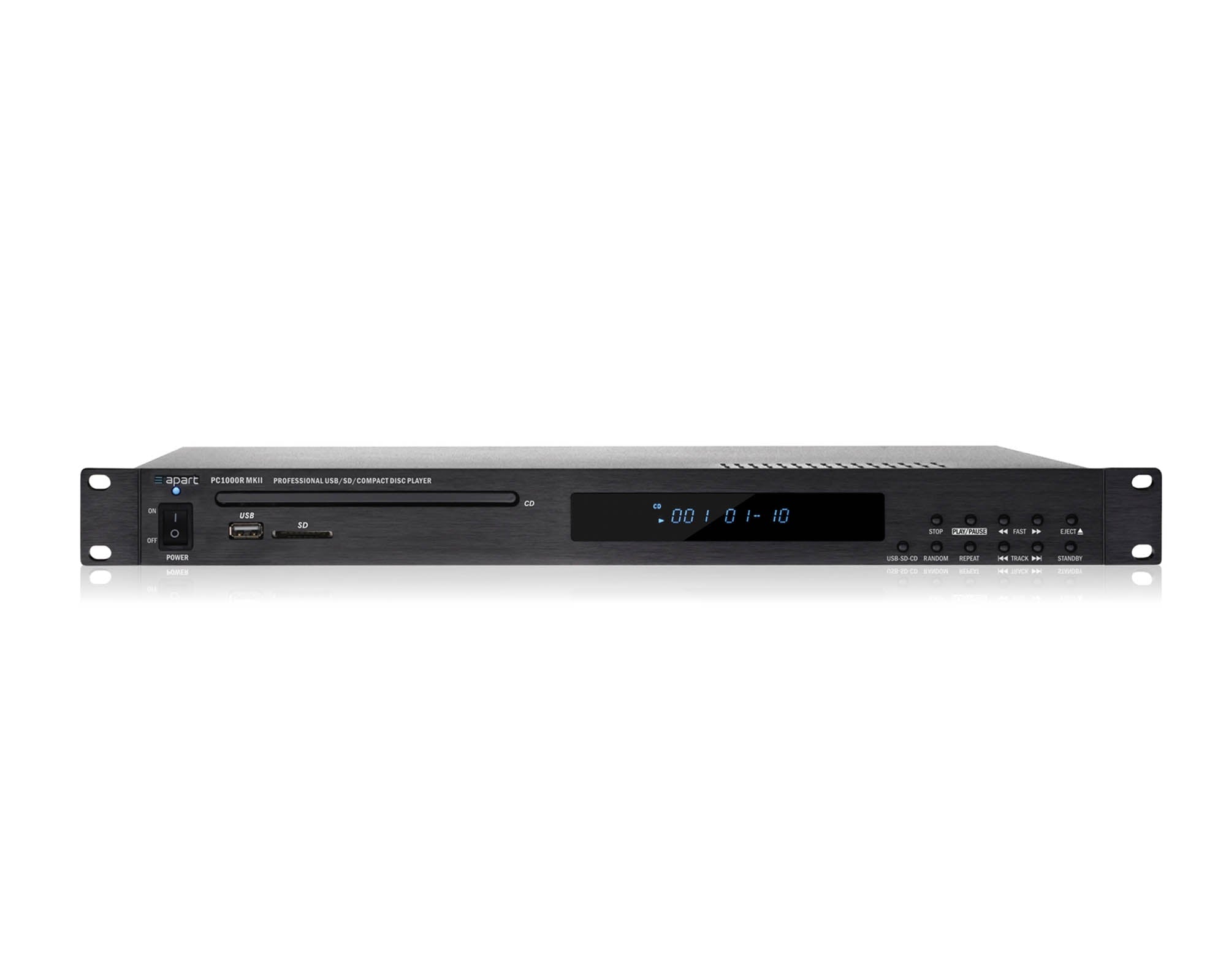Apart PC1000RMKII CD/MP3/SD/USB/RS232 Media and CD Player 1U Apart PC1000RMKII CD/MP3/SD/USB/RS232 Media Player 1U (920-01453-00003)