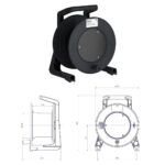 Schill GT235.SO Empty Cable Reel with Blank Plate, Ø235mm Drum (CABL1300)