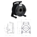 Schill GT235.RM Empty Cable Reel with Auxiliary Winder, Ø235mm Drum (CABL1301)