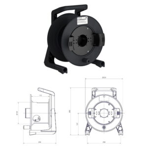 Schill GT235.RM Empty Cable Reel with Auxiliary Winder, Ø235mm Drum (CABL1301)