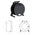 Schill GT310.SO Empty Cable Reel with Blank Plate, Ø310mm Drum (CABL1302)