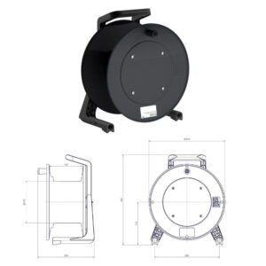 Schill GT310.SO Empty Cable Reel with Blank Plate, Ø310mm Drum (CABL1302)