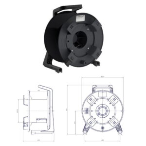 Schill GT310.RM Empty Cable Reel with Auxiliary Winder, Ø310mm Drum (CABL1303)