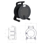 Schill GT380.SO Empty Cable Reel with Blank Plate, Ø380mm Drum (CABL1304)