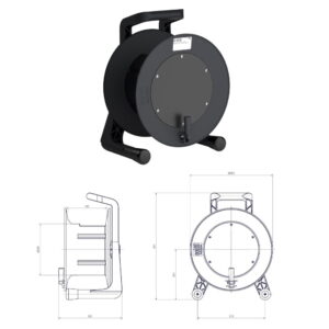Schill GT380.SO Empty Cable Reel with Blank Plate, Ø380mm Drum (CABL1304)