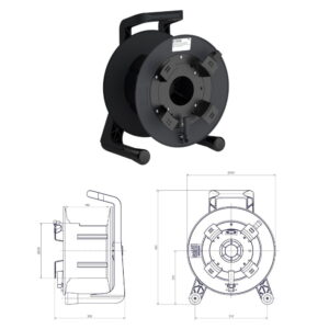 Schill GT380.RM Empty Cable Reel with Auxiliary Winder, Ø380mm Drum (CABL1305)