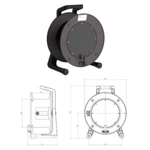 Schill GT450.SO Empty Cable Reel with Blank Plate, Ø450mm Drum (CABL1306)