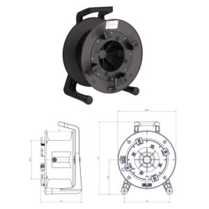 Schill GT450.RM Empty Cable Reel with Auxiliary Winder, Ø450mm Drum (CABL1307)