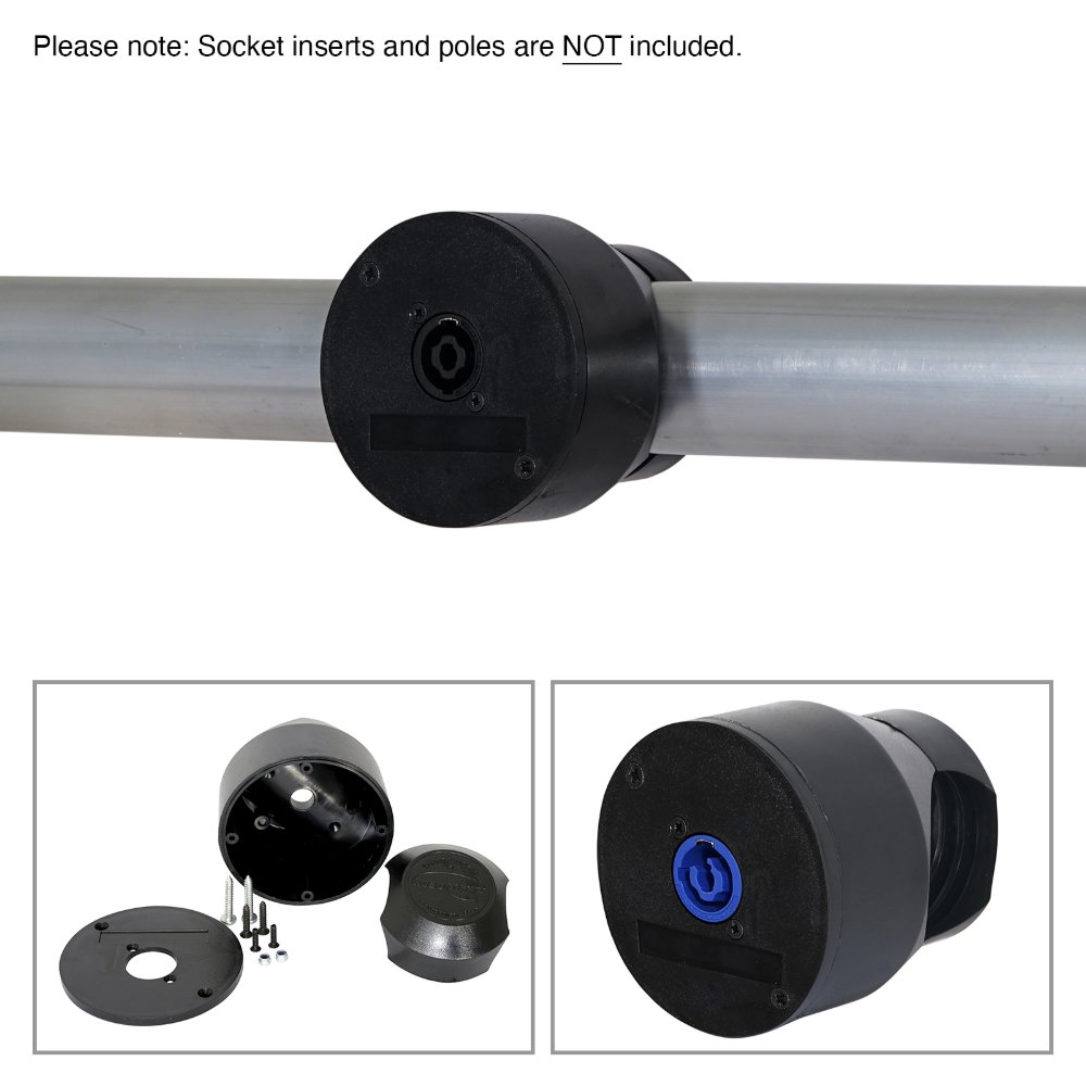 Robolights Black Smart Socket Set for Single D Type (SSS/1XLR/B) Robolights Black Smart Socket Set for Single D Type - Image 1