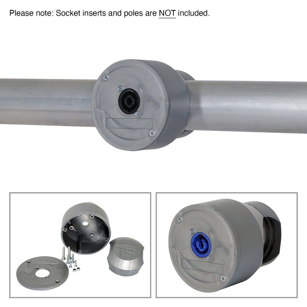 Robolights Grey Smart Socket Set for Single D Type (SSS/1XLR/G) Robolights Grey Smart Socket Set for Single D Type - Image 1