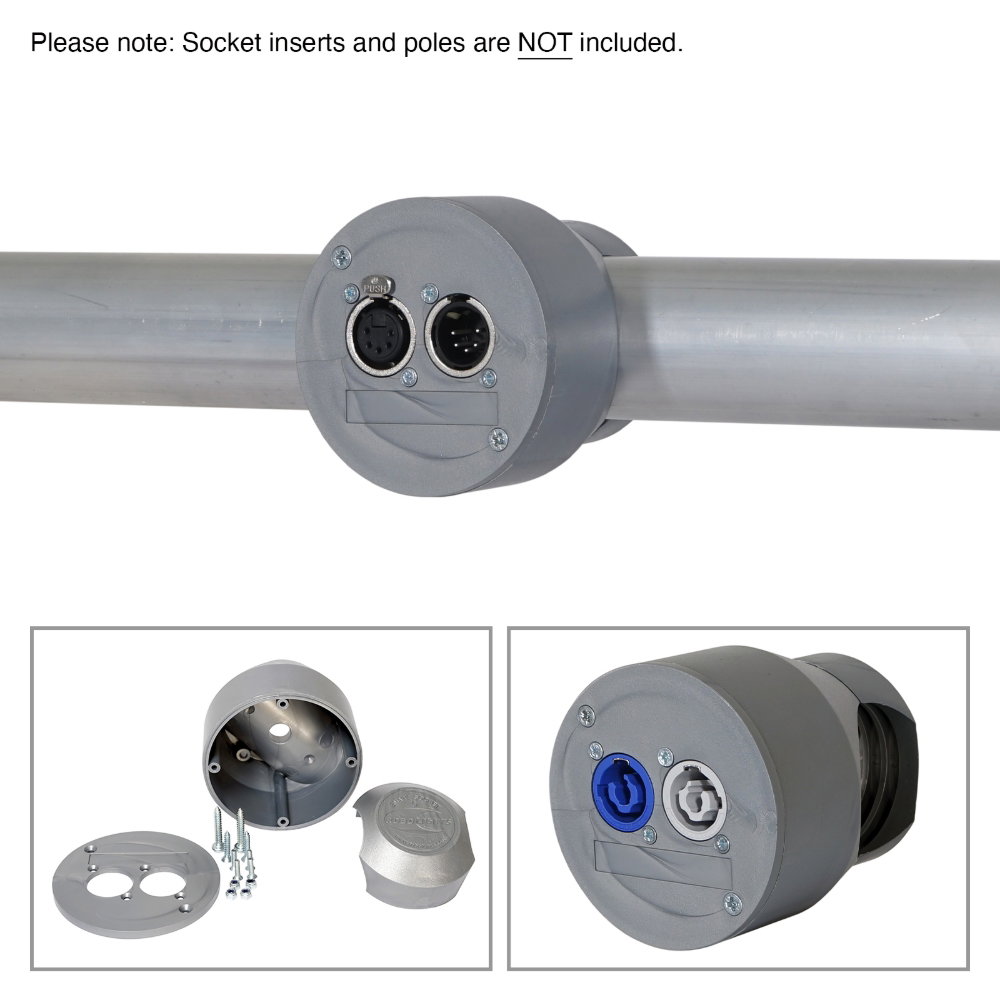 Robolights Grey Smart Socket Set for Two D Type (SSS/2XLR/G) Robolights Grey Smart Socket Set for Two D Type - Image 1