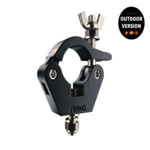 Global Truss 8122-B-OD Outdoor Heavy Duty Narrow Half Coupler Black 750kg (GL3038B-OD)